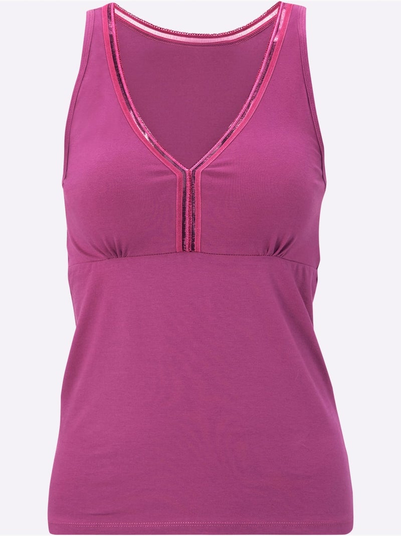 Lot de 2  - Caraco Jersey Fin - Taille Standard - Witt Magenta - Kiabi