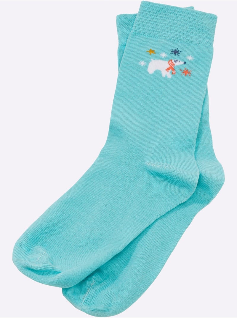 Lot de 2  - Chaussettes Qualité Coton - Taille Standard - Witt Bleu encre - Kiabi