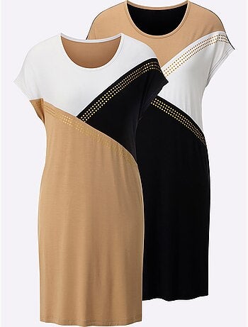 Lot de 2 - Chemise De Nuit Jersey Fin - Taille Standard - Witt
