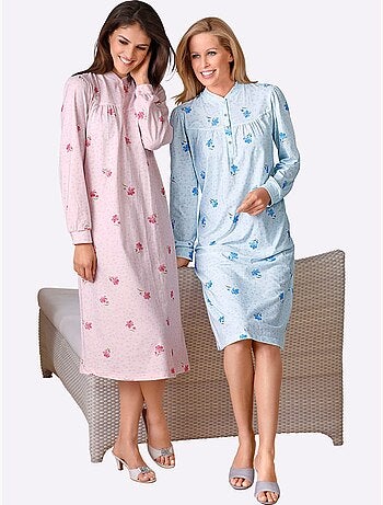 Lot de 2 - Chemises De Nuit Jersey Fin - Manches Longues - Witt