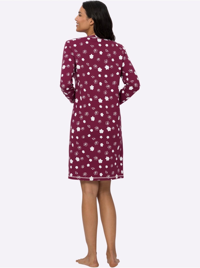 Lot de 2  - Chemises De Nuit Jersey Fin - Taille Standard - Moda Vilona Mauve - Kiabi