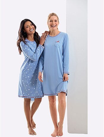 Lot de 2 - Chemises De Nuit Jersey Fin - Taille Standard - Witt