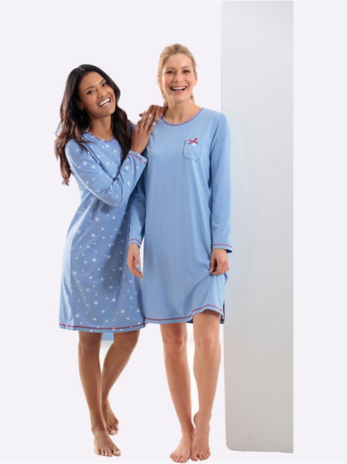 Lot de 2 - Chemises De Nuit Jersey Fin - Taille Standard - Witt - Kiabi Lot de 2 - Chemises De Nuit Jersey Fin - Taille Standard - Witt - Kiabi