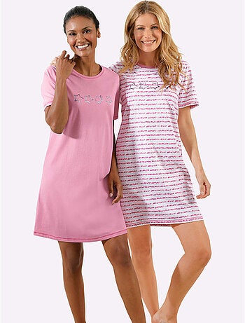 Lot de 2 - Chemises De Nuit Jersey Fin - Taille Standard - Witt