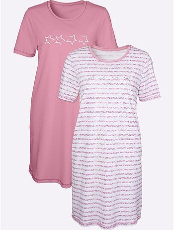 Lot de 2 - Chemises De Nuit Jersey Fin - Taille Standard - Witt