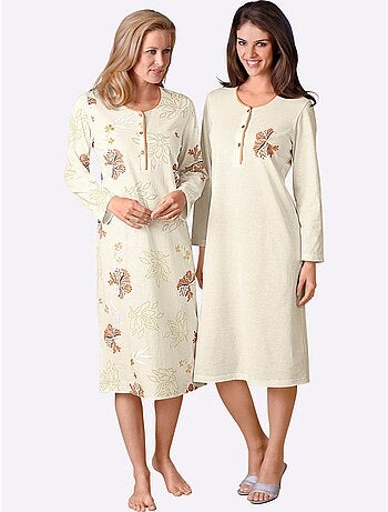 Lot de 2 - Chemises De Nuit Jersey Fin - Taille Standard - Witt
