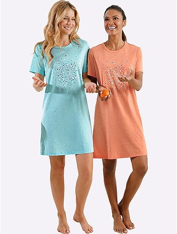 Lot de 2 - Chemises De Nuit Jersey Fin - Taille Standard - Witt