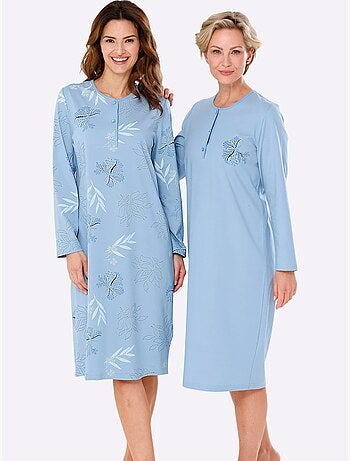 Lot de 2 - Chemises De Nuit Jersey Fin - Taille Standard - Witt