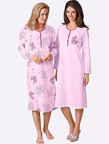 Lot de 2 - Chemises De Nuit Jersey Fin - Taille Standard - Witt