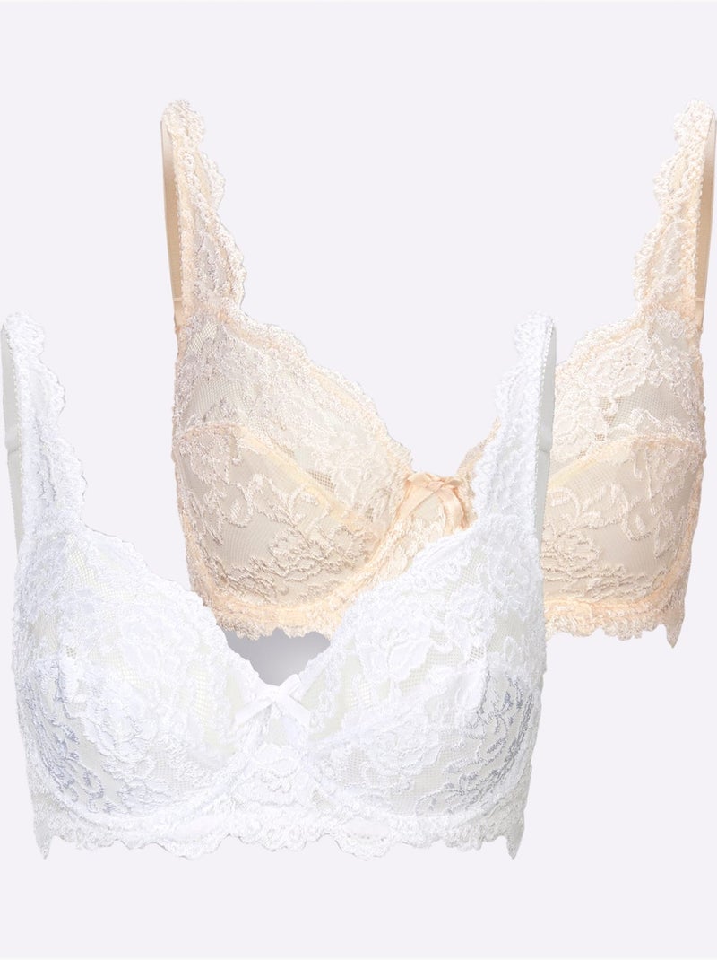 Lot de 2  - Combiné Avec Armatures - Witt Poudre - Kiabi