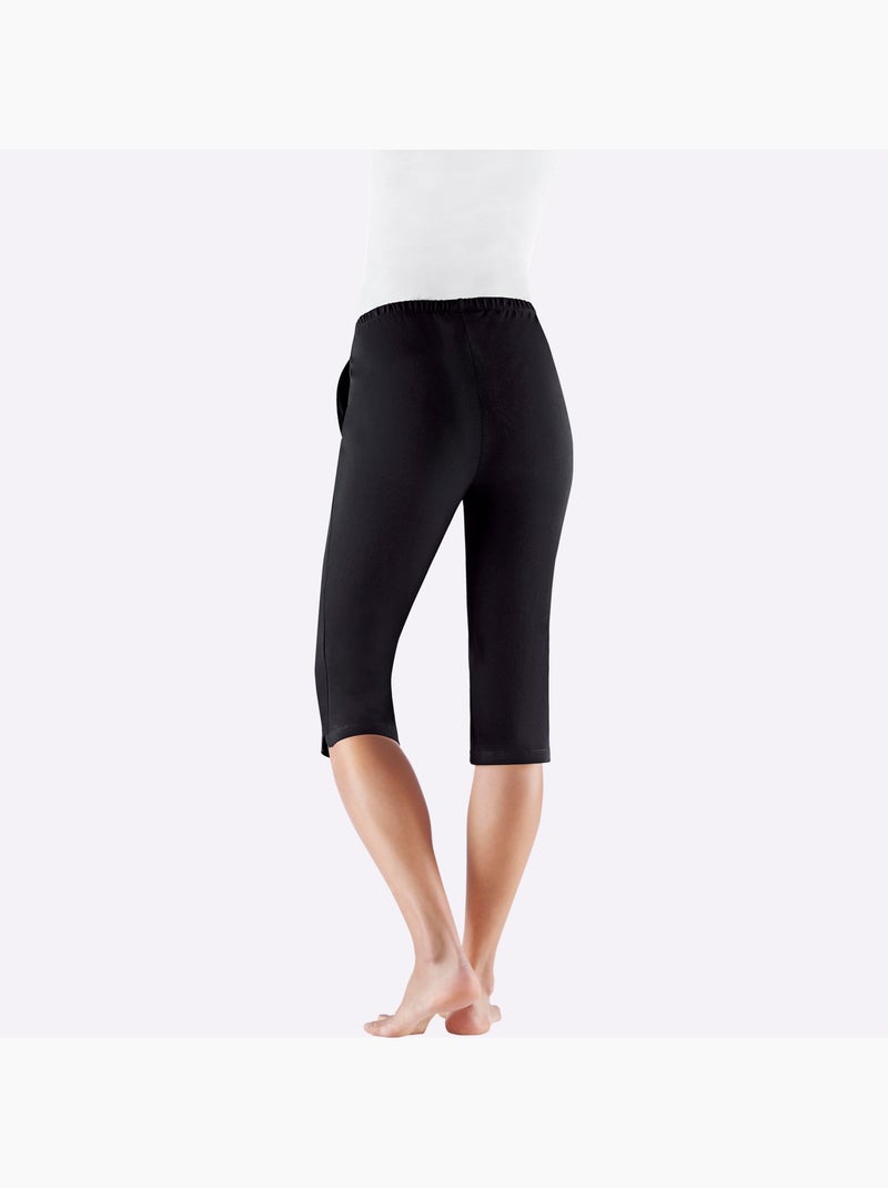 Lot de 2  - Corsaires Jersey Fin - Taille Standard - Witt Noir Gris - Kiabi
