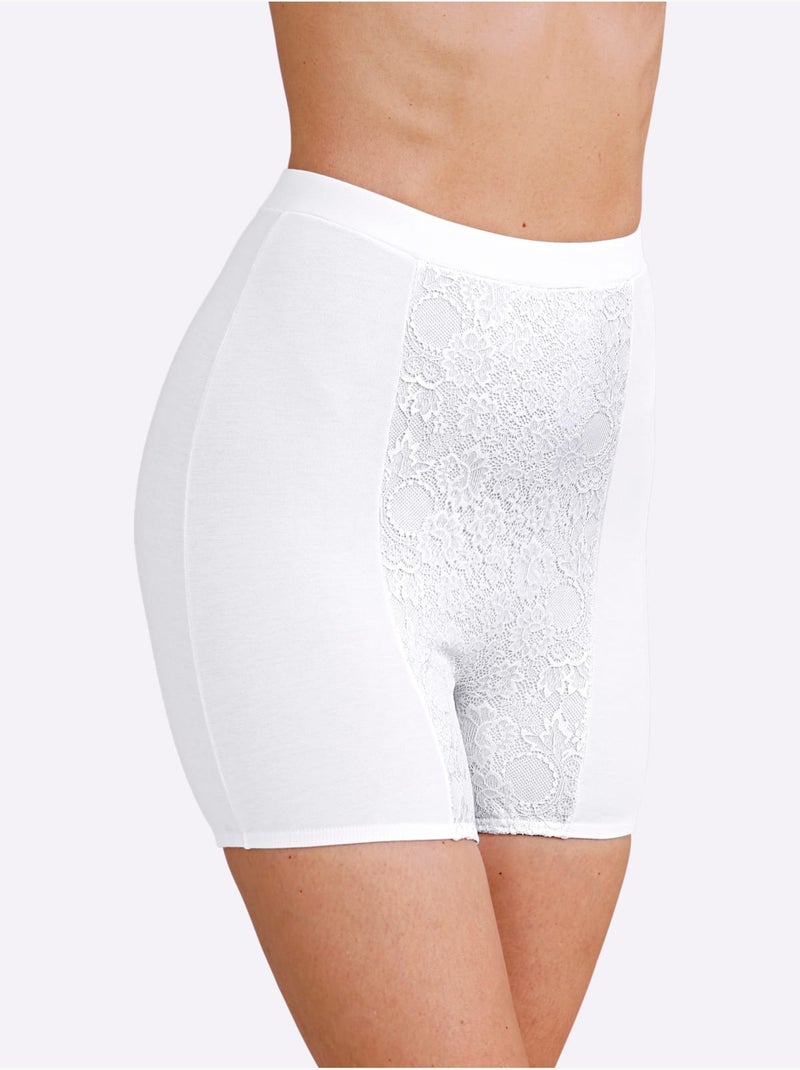 Lot de 2  - Culotte Gainante Jersey Fin - Taille Standard - Witt Blanc - Kiabi