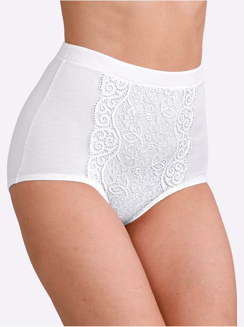 Lot de 2  - Culotte Gainante Jersey Fin - Taille Standard - Witt Blanc - Kiabi