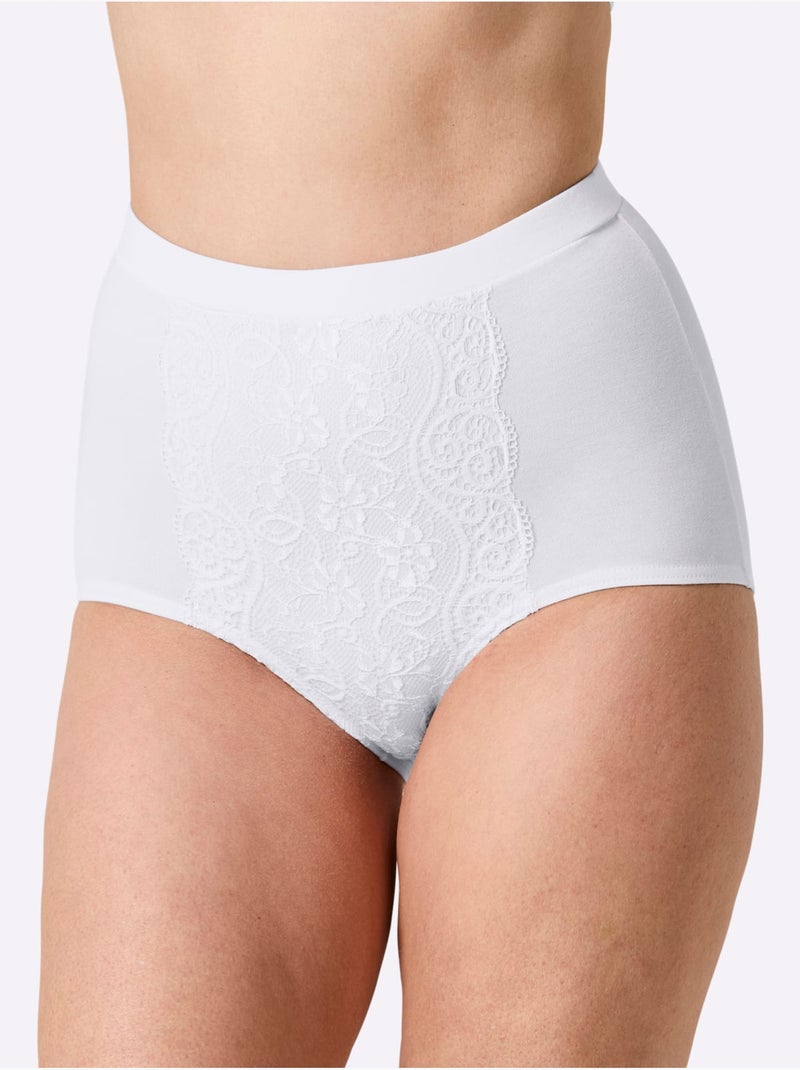 Lot de 2  - Culotte Gainante Jersey Fin - Taille Standard - Witt Blanc - Kiabi
