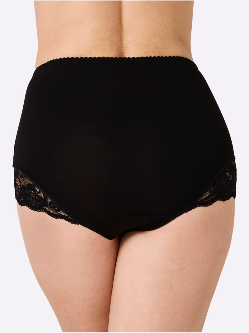 Lot de 2  - Culotte Gainante Jersey Fin - Taille Standard - Witt Noir - Kiabi