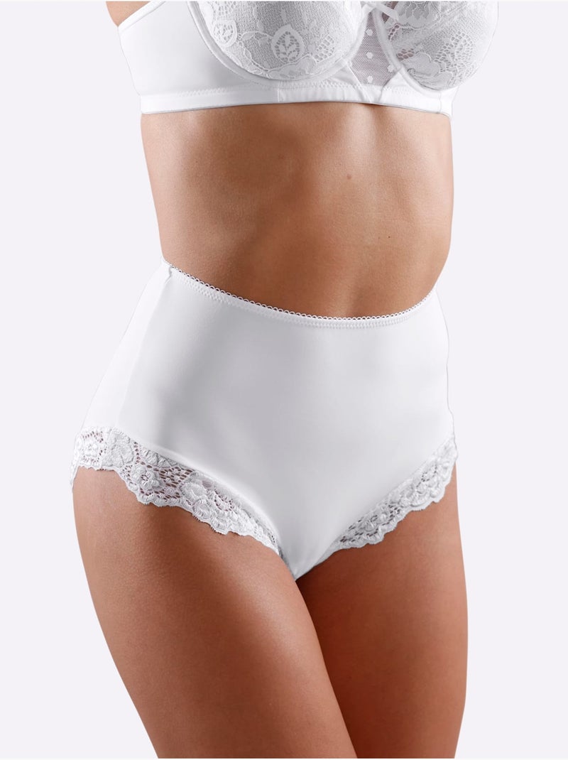 Lot de 2  - Culotte Taille Haute - Taille Standard - Witt Blanc - Kiabi