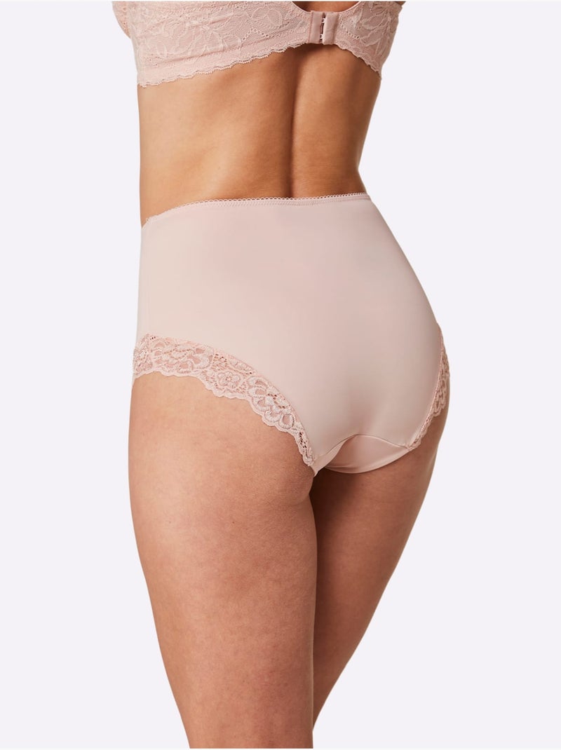 Lot de 2  - Culotte Taille Haute - Taille Standard - Witt Poudre - Kiabi