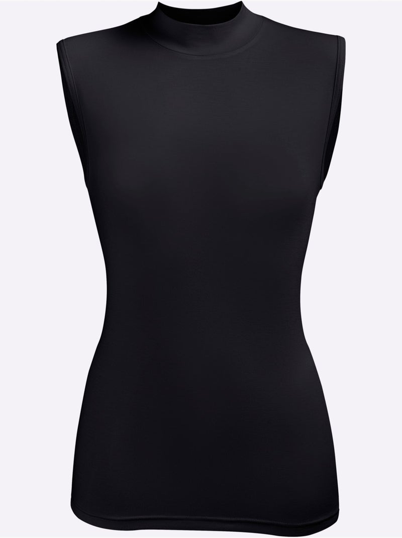 Lot de 2  - débardeur à col montant jersey fin - taille standard - witt Noir - Kiabi