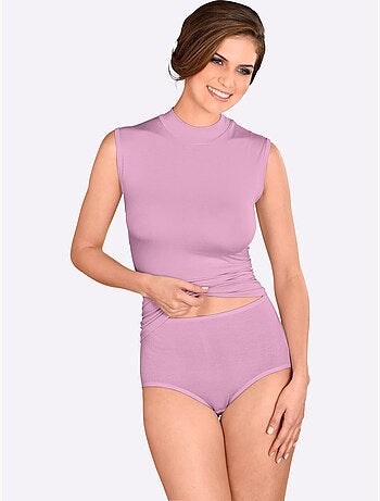 Lot de 2 - débardeur à col montant jersey fin - taille standard - witt