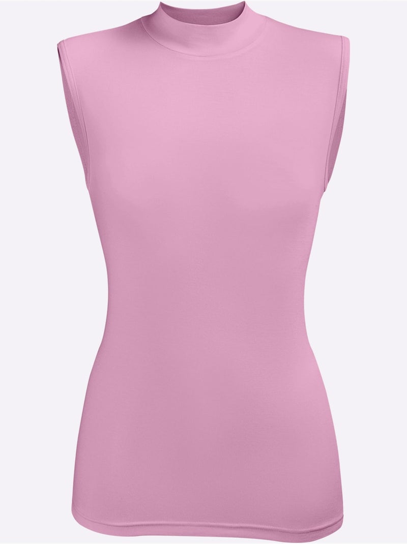 Lot de 2  - débardeur à col montant jersey fin - taille standard - witt Rose - Kiabi