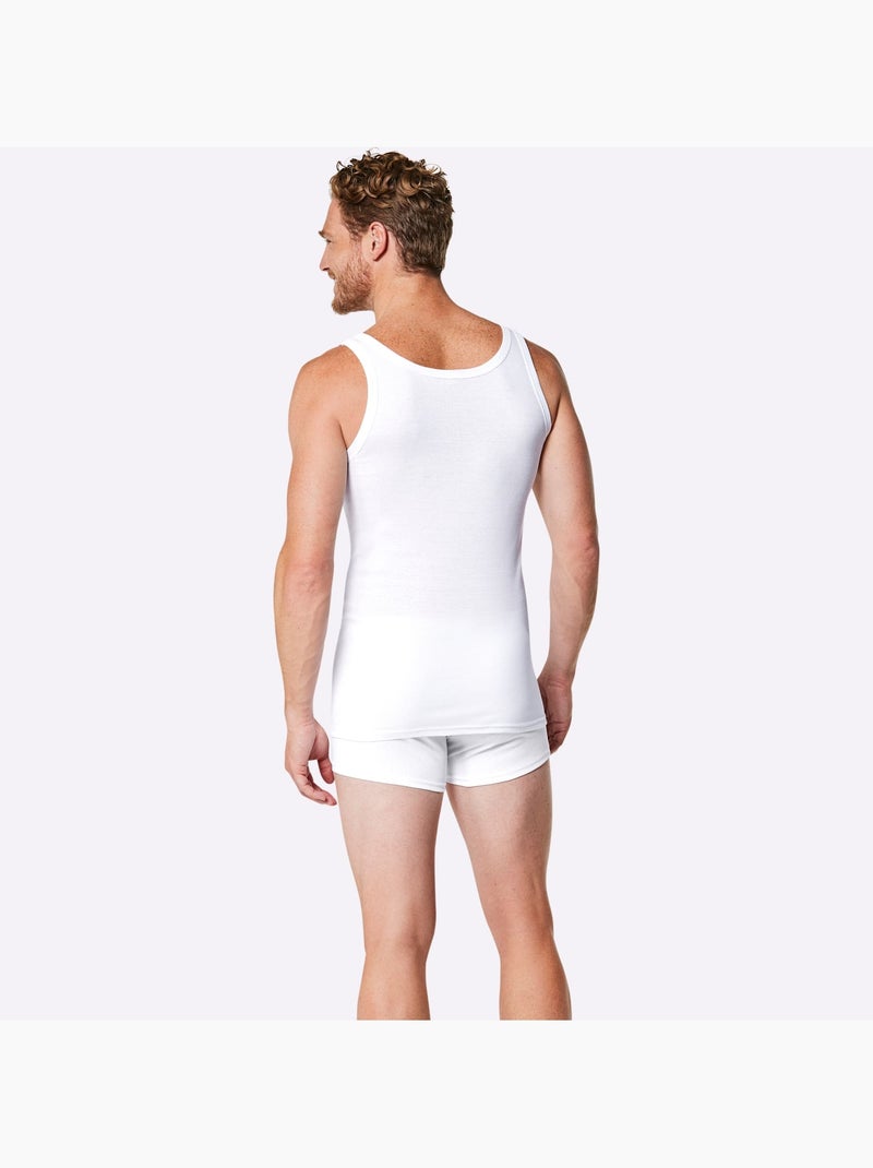 Lot de 2  - débardeur côtes fines - taille standard - witt Blanc - Kiabi