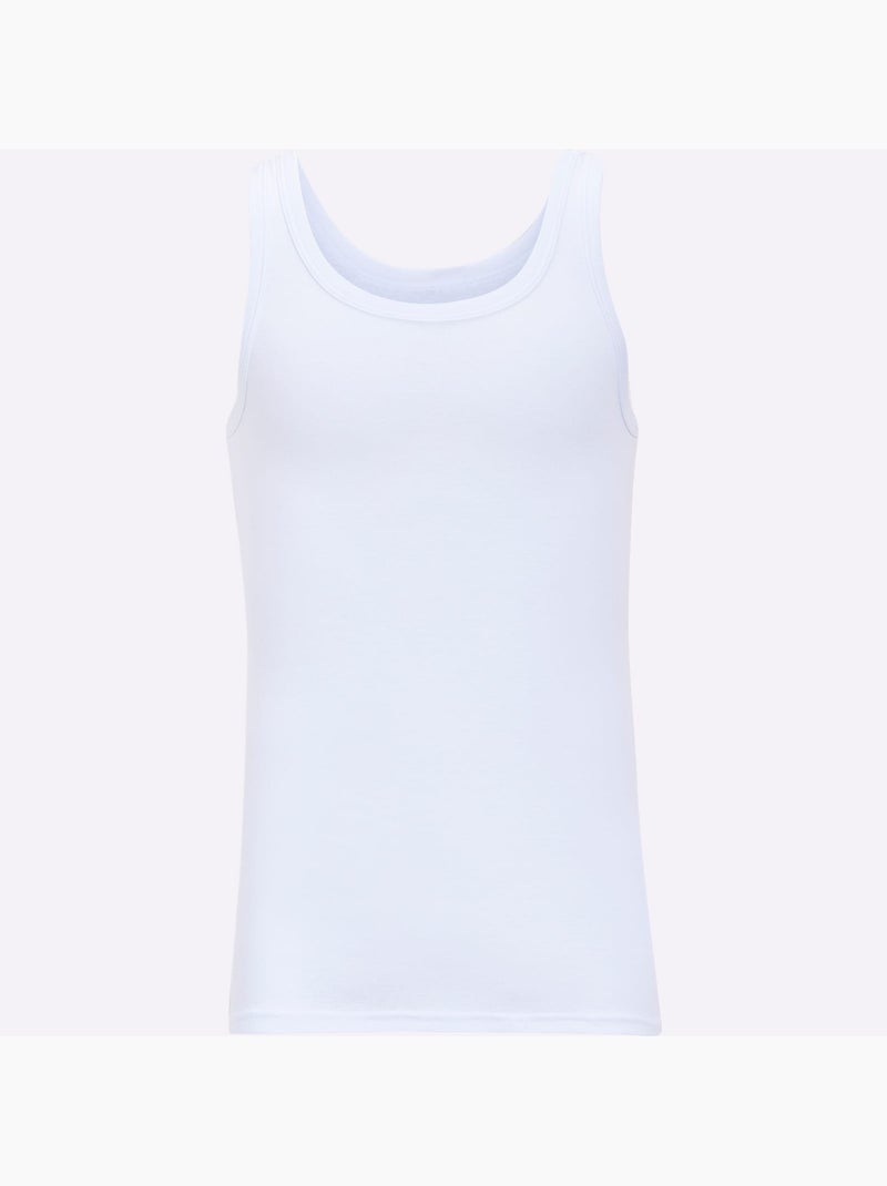 Lot de 2  - débardeur côtes fines - taille standard - witt Blanc - Kiabi