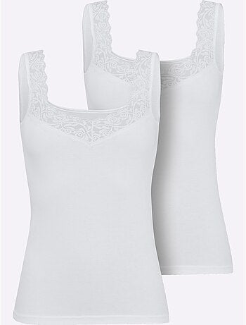 Lot de 2 - Débardeur Côtes Fines - Taille Standard - Witt