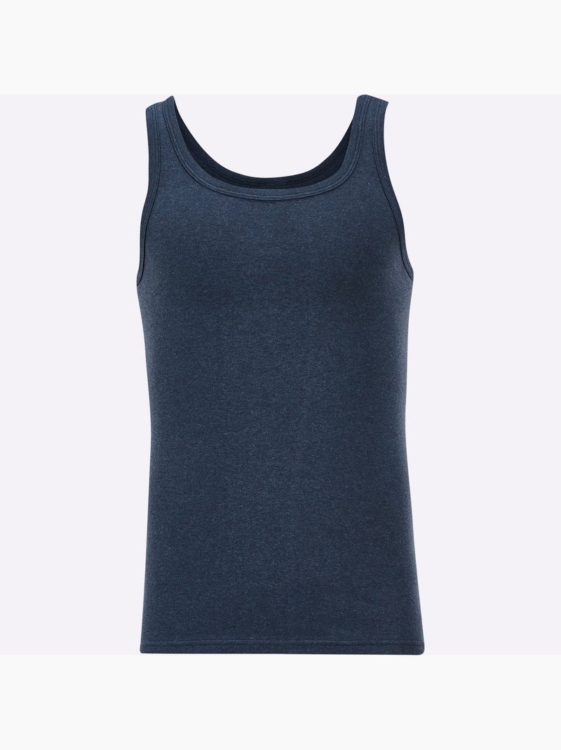 Lot de 2  - débardeur côtes fines - taille standard - witt Bleu foncé - Kiabi