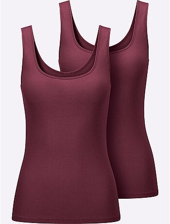 Lot de 2 - Débardeur Côtes Fines - Taille Standard - Witt