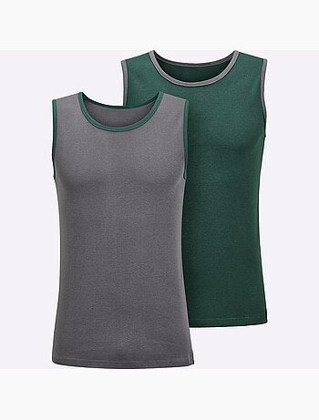 Lot de 2 - débardeur côtes fines - taille standard - witt