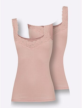 Lot de 2 - Débardeur Côtes Fines - Taille Standard - Witt