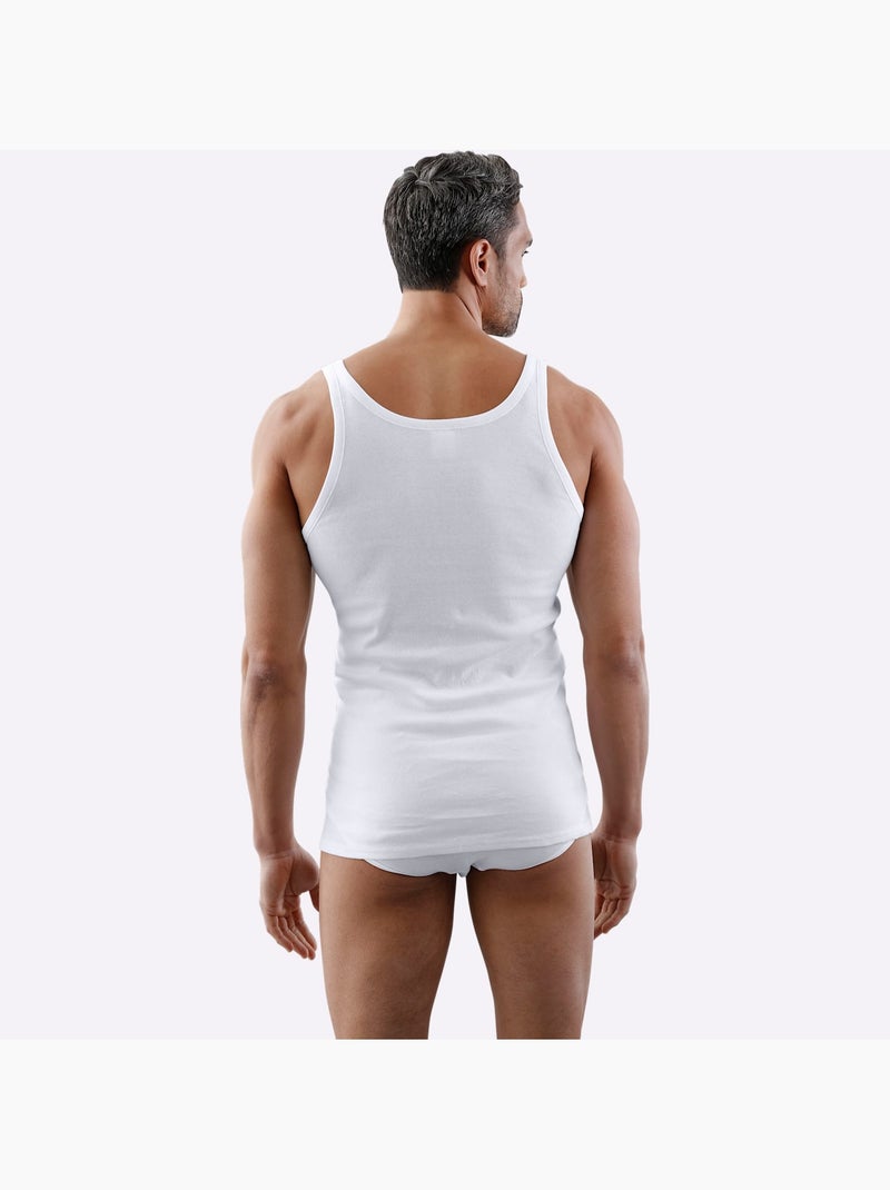 Lot de 2  - débardeur côtes fines et doubles - taille standard - witt Blanc - Kiabi