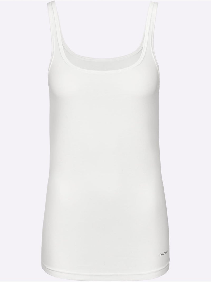 Lot de 2  - débardeur jersey fin - taille standard - witt Blanc - Kiabi