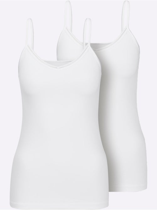 Lot de 2 - Débardeur Jersey Fin - Taille Standard - Witt - Kiabi Lot de 2 - Débardeur Jersey Fin - Taille Standard - Witt - Kiabi