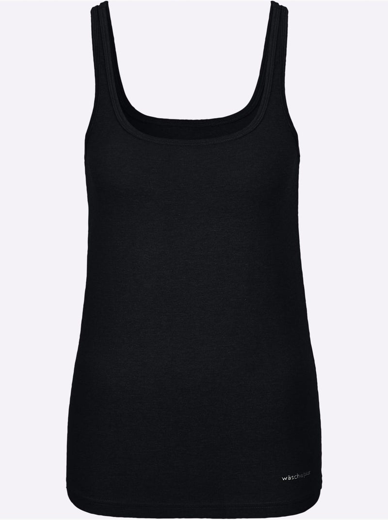 Lot de 2  - débardeur jersey fin - taille standard - witt Noir - Kiabi