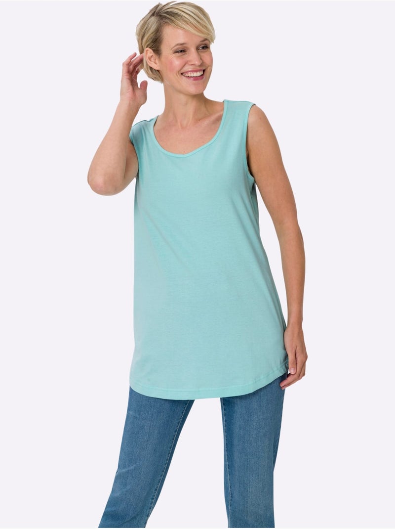 Lot de 2  - Débardeur Long Jolie Coupe Longue Moderne - Taille Standard - Moda Vilona Parme - Kiabi