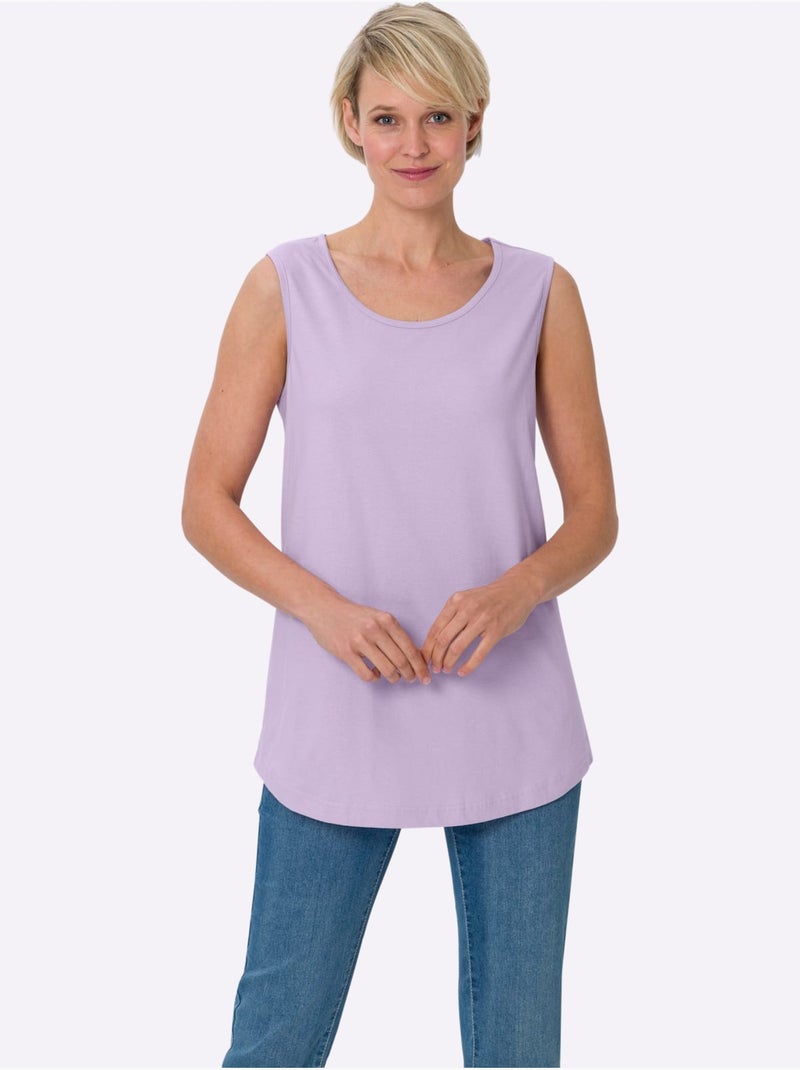 Lot de 2  - Débardeur Long Jolie Coupe Longue Moderne - Taille Standard - Moda Vilona Parme - Kiabi