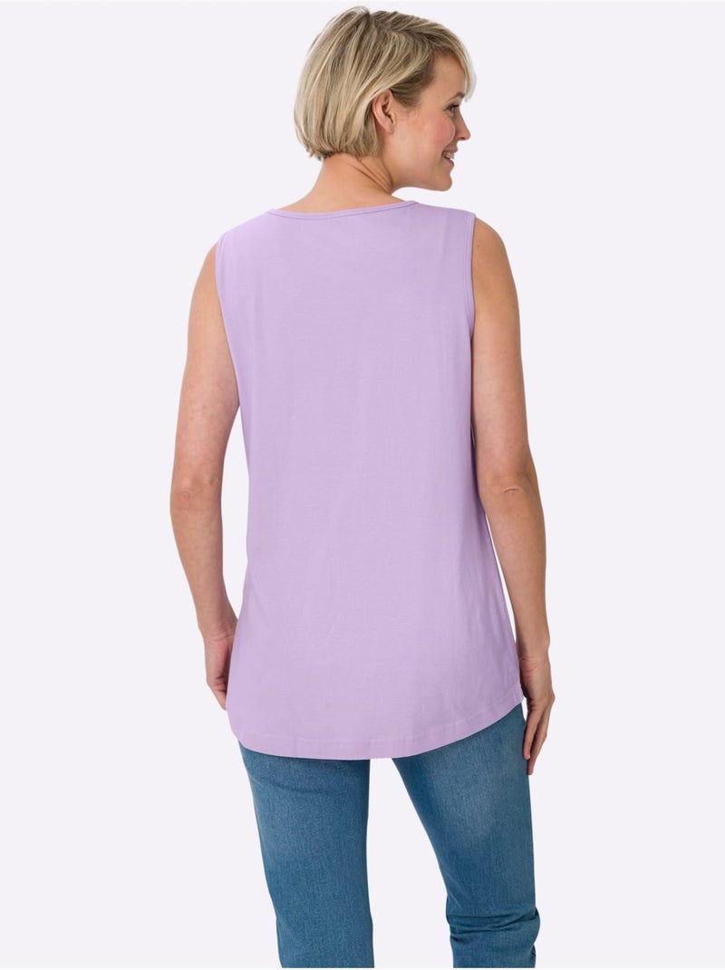 Lot de 2  - Débardeur Long Jolie Coupe Longue Moderne - Taille Standard - Moda Vilona Parme - Kiabi