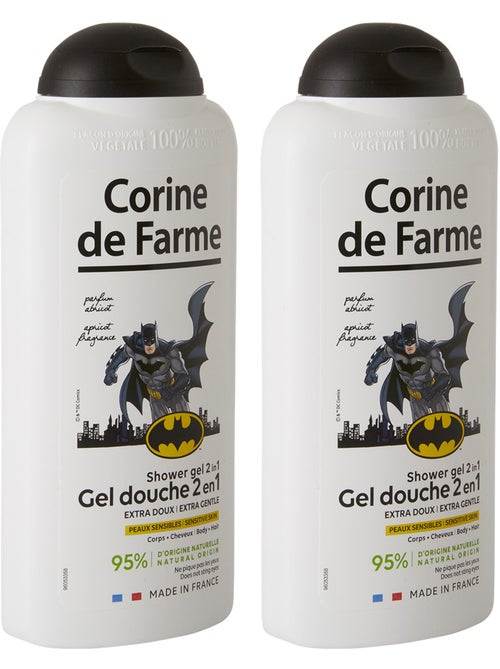 Lot de 2 - Gel Douche 2en1 Extra Doux Corps & Cheveux Batman - Kiabi