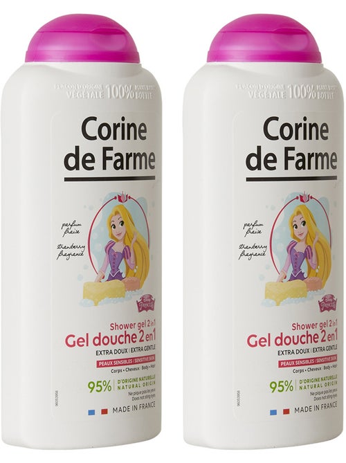 Lot de 2 - Gel douche Extra-Doux 2en1 Corps & Cheveux Princesses - Kiabi