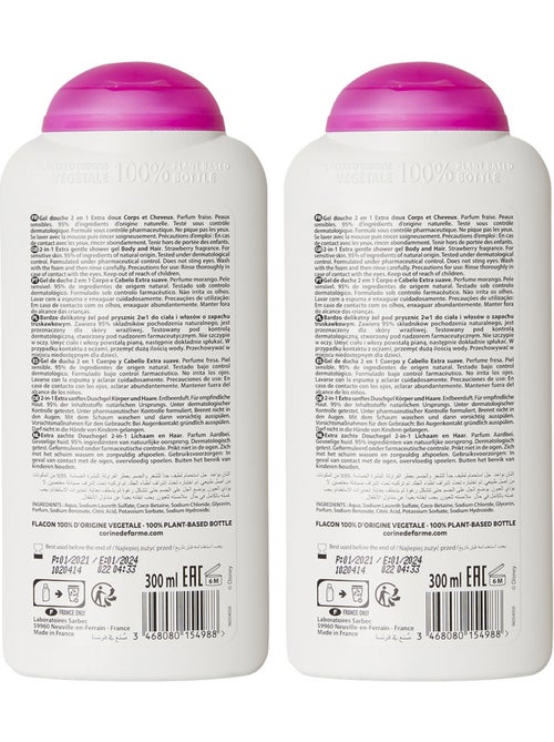 Lot de 2 - Gel douche Extra-Doux 2en1 Corps & Cheveux Princesses - Kiabi