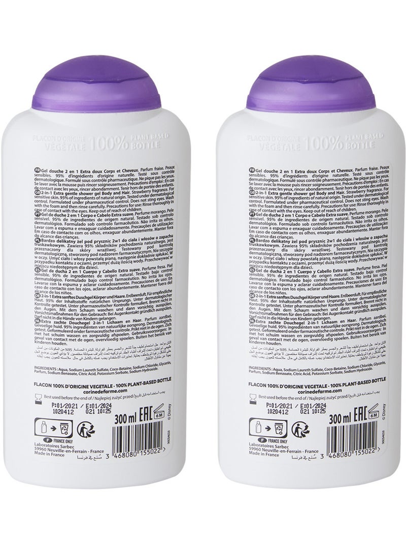Lot de 2 - Gel douche Extra-Doux 2en1 Corps & Cheveux Reine des Neiges II Blanc Multicolore - Kiabi