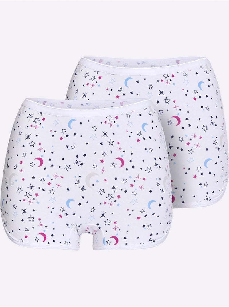 Lot de 2  - Hipster Jersey Fin - Taille Standard - Witt Blanc - Kiabi