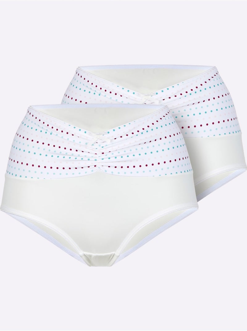 Lot de 2  - Hipster Motif Imprimé - Taille Standard - Witt Blanc - Kiabi