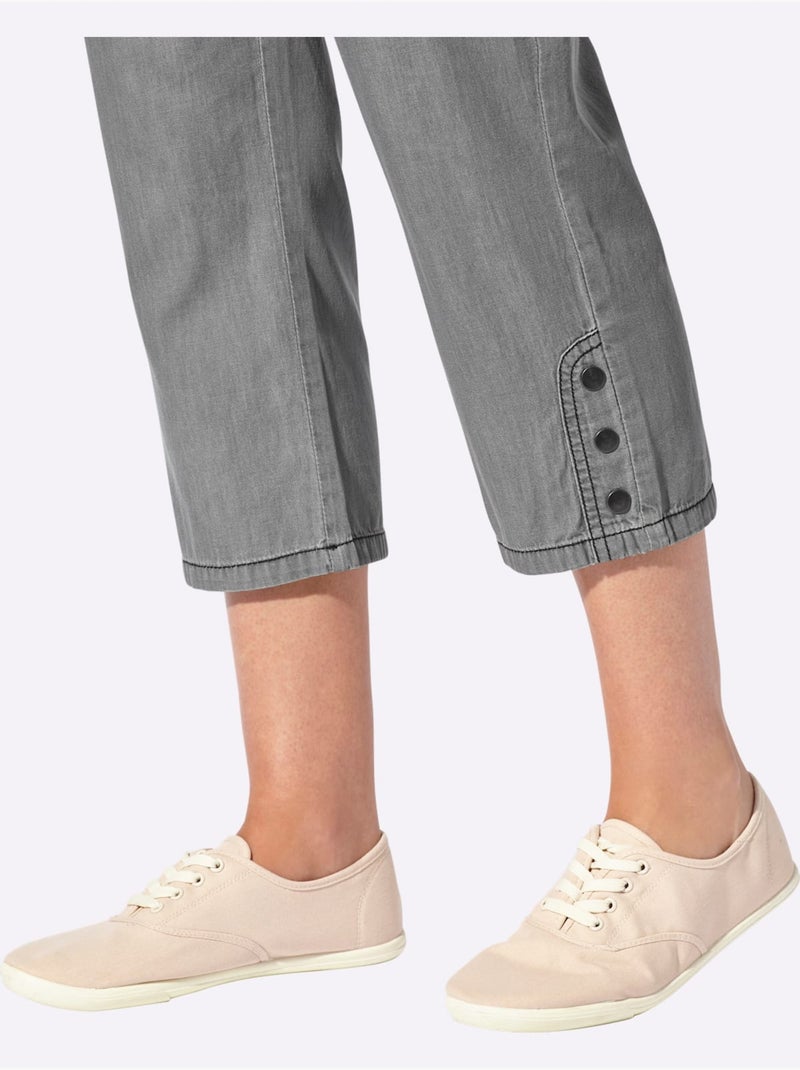 Lot de 2  - Jean 3/4 100% Coton - Taille Standard - Witt Gris Noir - Kiabi