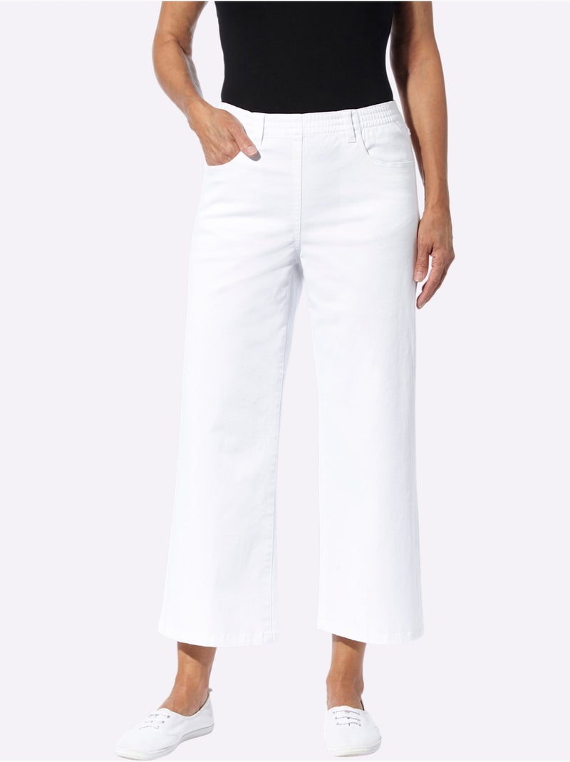 Lot de 2  - Jean 7/8 - Taille Standard - Moda Vilona Bleu Blanc - Kiabi