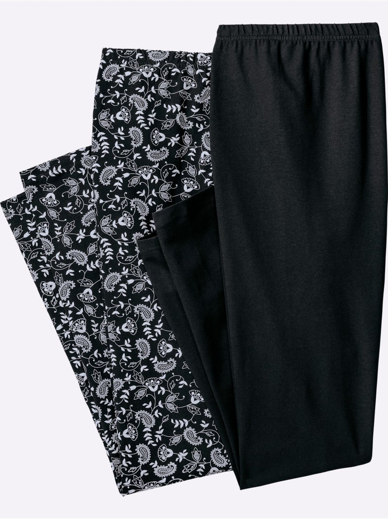 Lot de 2  - Legging  - Taille Standard - Moda Vilona Noir - Kiabi