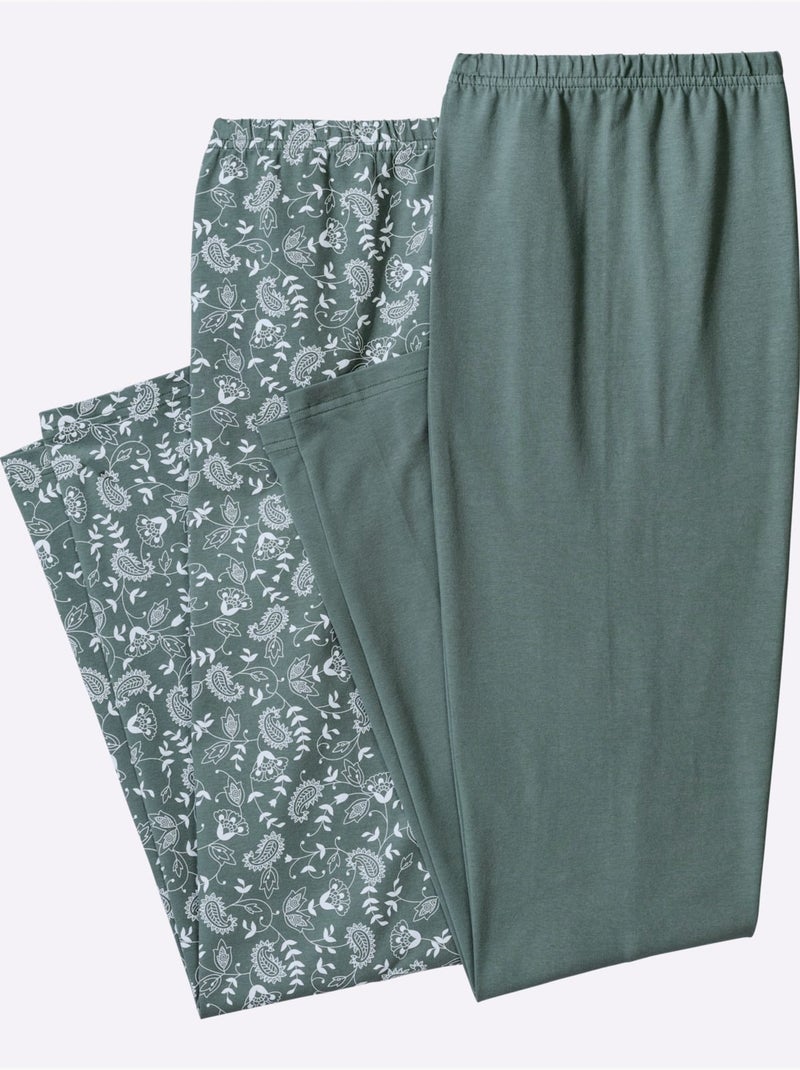 Lot de 2  - Legging - Taille Standard - Moda Vilona Vert kaki - Kiabi