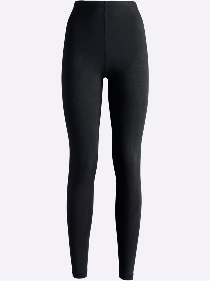 Lot de 2  - legging jersey fin - taille standard - witt Noir Noir - Kiabi