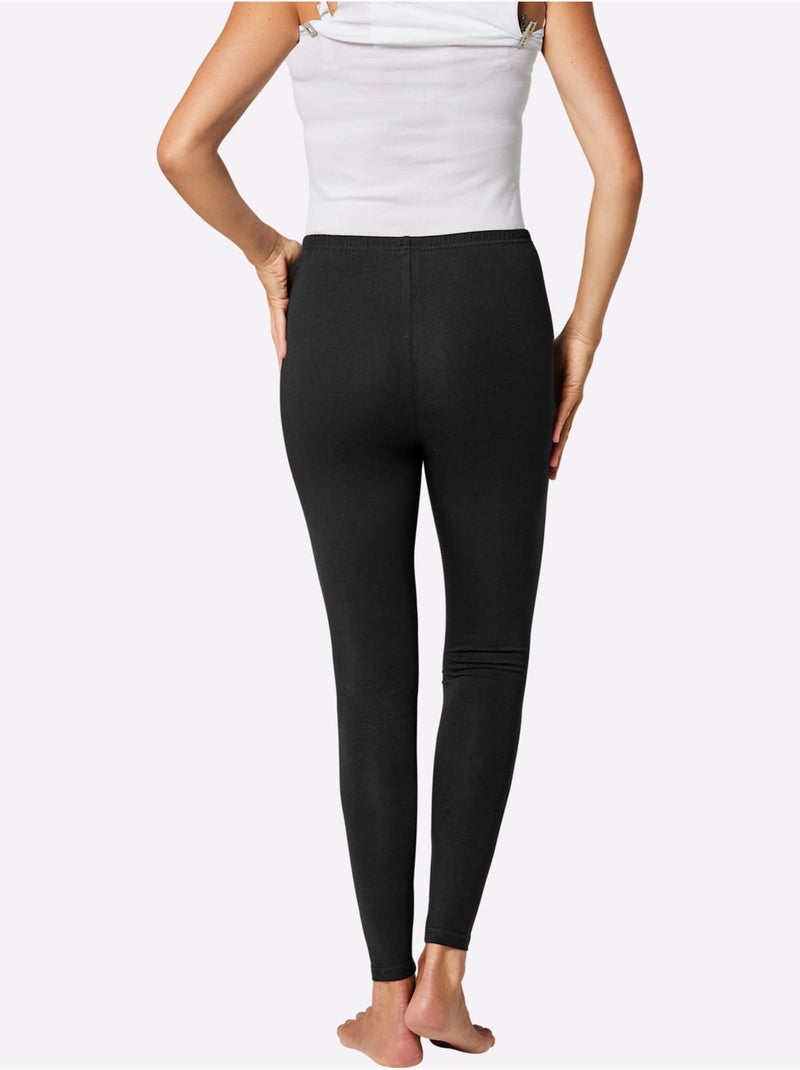 Lot de 2  - Legging Jersey Fin - Taille Standard - Witt Noir - Kiabi